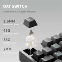 Teclado Mecánico Personalizado QK80 MKII al por Mayor, Tri-modo, Montaje Gasket, Carcasa de Aluminio, Pantalla Animada