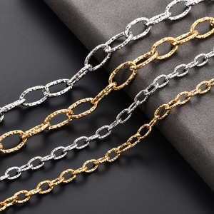 Collar de Cadena de Eslabones de Acero Inoxidable Brillante con Corte Ovalado para Hombre y Mujer, Gargantilla de Metal Color Plata/Dorado, Joyería de Regalo - Product Image 2