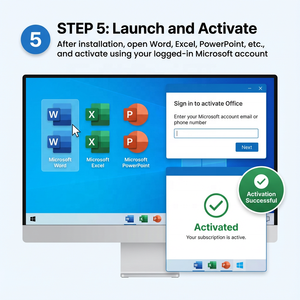 Office 2024 Home and Business Lifetime License Key Bind Own <strong>Account</strong> Global Activation for PC/Mac Digital Key in Stock - Product Image 6