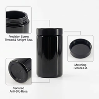 Pot de stockage en verre noir anti-UV, hermétique, 100ml, 150ml, 200ml, 250ml, 300ml, 400ml, 500ml