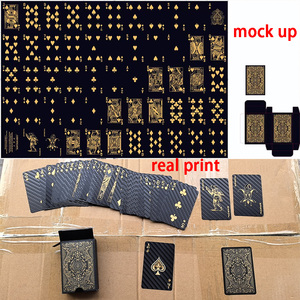 Vente en gros 55pcs pour <span class=keywords><strong>Poker</strong></span> Carte Personnalisé Or Argent Noir Cartes de Jeu Anglais Français Allemand Espagne Feuille sur Plastique Bas Prix Jaune - Product Image 2