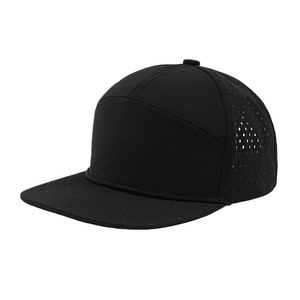 Casquette de camionneur BSCI personnalisée avec logo, imperméable, respirante, à 5 panneaux perforés, avec patch en caoutchouc, pour hommes, surfistes, sports de plein air - Product Image 2