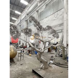 Escultura Multifuncional de Acero Inoxidable para Exteriores, Estilo Art Deco, Impermeable, para Parques, Plazas y Proyectos de Paisajismo Urbano, Montaje en Suelo - Product Image 5