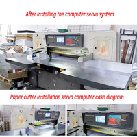 Máquina de Corte de Papel con Pantalla Táctil de 10 Pulgadas, Sistema de Control por Programa Informático para el Tope Trasero, con 1 Año de Garantía y Certificado CE