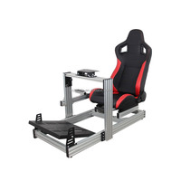 Simulateur de conduite professionnel pas cher Cockpit 4080 profilé en aluminium Sim Rig Simulador De Corrida Direction et Vitesse Gaming