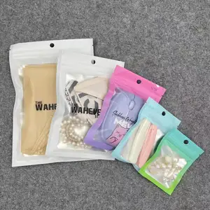 Wholesale Resealable Clear Window Zip Lock Plastic Bag Mylar Bag Pouches for Candy Jewelry Lash Lip Gloss Packaging