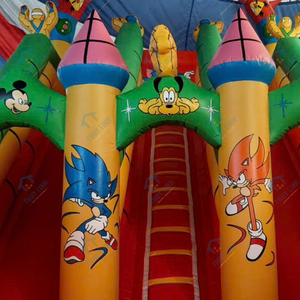 Castillo Inflable de Elefante Rosa de Vietnam, 5m x 10m, Material de PVC para Juegos, Fácil de Instalar, Ideal para Parques de Diversiones - Product Image 4
