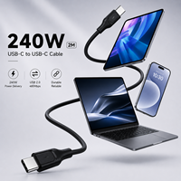 Câble USB-C vers USB-C 240W 2,0M 5A PD3.1 à charge rapide, câble de données USB 2.0 Type C, fournisseur OEM ODM d'usine - Vente chaude