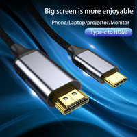 Nuevo Adaptador de Cable USB-C 3.1 a HDMI de 1.8m, 4k 60Hz/30Hz 8K 60Hz, Adaptador de Cable USB-C Macho a HDMI Macho para Teléfono y Portátil