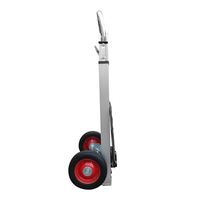 Carretilla de Mano Plegable de 2 Ruedas, Aluminio+PP, Capacidad de Carga de 80 kg, Carretilla de Transporte Profesional para Herramientas Industriales