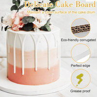 3mm 6mm 10mm 12mm Epaisseur Taille personnalisée Carton de base pour gâteau ondulé Plateau pour tambour à gâteau Emballage alimentaire