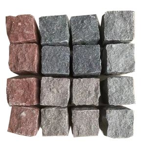 Adoquín de <span class=keywords><strong>Porfido</strong></span> Rojo Marrón Natural Chino con Acabado Dividido para Pavimentos Exteriores de Patio - Product Image 1