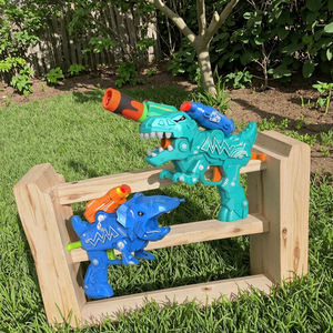 Jouets pistolets dinosaures - Lot de 2 blasters en mousse avec des motifs de <span class=keywords><strong>T</strong></span>-<span class=keywords><strong>Rex</strong></span> et de Tricératops, comprend 30 fléchettes pour des <span class=keywords><strong>jeux</strong></span> de tir amusants - Product Image 5