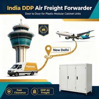 Transitaire aérien DDP Inde porte-à-porte pour unités de meubles modulaires en plastique, dédouanement rapide, service express fiable à New Delhi