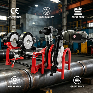 Soldadora manual de fusión a tope de 63-160 mm, máquina de unión de tuberías de plástico HDPE de dos a cuatro anillos con precios competitivos - Product Image 1