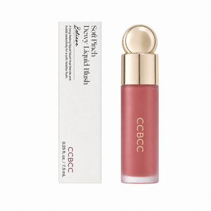Rubor Líquido Suave y Luminoso de 7.5ml con Aplicador de Bola Dorada, Fácil de Difuminar, de Larga Duración, Tinte de Doble Uso para Labios y Mejillas, Brillo Natural, MSDS - Product Image 5