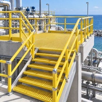 Système de garde-corps et d'escaliers en fibre de verre pour quais marins et ingénierie offshore
