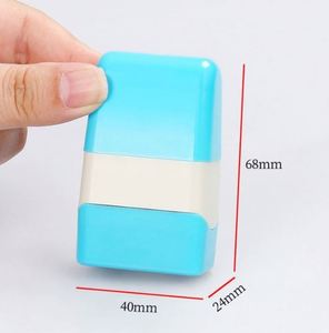 Tampon encreur promotionnel en cuir pour documents confidentiels, logo personnalisé, 100 feuilles – Étiquettes d'expédition pour la protection des données personnelles - Product Image 4