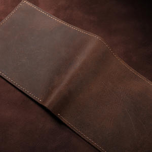 Draagbare Kaart Portemonnee Olie Wax Cowhide Lederen Geld Tas Hot Stamping Logo Korte Retro Tas Voor Mannen - Product Image 2