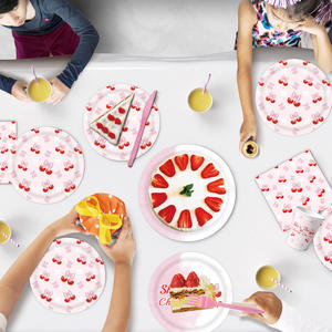 Bannière de fête personnalisée en papier rose pour anniversaire, Noël, Pâques, décorations de gâteaux, fournitures pour fêtes d'enfants - Product Image 4