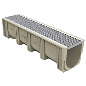 Factory cheap 6 in.*5 ft./6 in.* 7.5 ft. Polymer concrete french drain With Stainless steel grating for trench drainage system