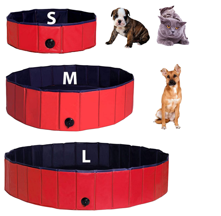 Piscine Pliable Pour Chien 80 Cm – Pataugeoire Non Gonflable En PVC, Baignoire Portable Pour Animaux Et Bébés, Antidérapant