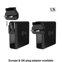 Batterie Li-poly tout-en-un 10000mAh Chargeur mural sans fil Power Station avec PD et double adaptateur de prise USB à la maison