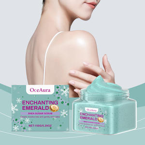 Exfoliante corporal de azúcar de karité exfoliante hidratante Exfoliante para el cuidado de la piel blanqueador vegano orgánico personalizado - Product Image 4