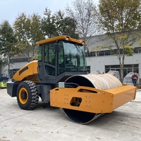 Compacteur de sol vibrant à tambour statique simple CE 4, 6, 10, 12 tonnes, moteur diesel Changchai Yanmar Euro 5, avec support sur patins