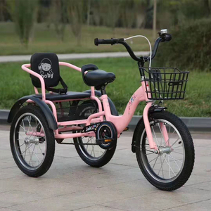 Triciclo per Bambini 16\"/18\" Nuovo Design con Doppio Sedile, Bicicletta a 3 Ruote per Bambini dai 2 ai 5 Anni, Auto Giocattolo per Bambini - Product Image 6