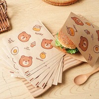 Papier ciré personnalisé en contact avec les aliments papier enduit de PE anti-graisse papier d'emballage pour hamburger