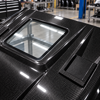 Cache-moteur transparent en fibre de carbone 3K sergé brillant pour Mercedes-Benz Classe CLS W218 (CLS300, CLS350, CLS63) – Pièce de modification à visser