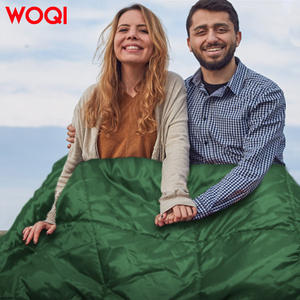 Sac de couchage double Woqi vert 4 saisons imperméable en coton style enveloppe pour adultes camping randonnée - Product Image 2