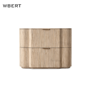 Rh Furniture American Luxury KYOTO Byron Mesita de noche de madera maciza cerrada Mesita de noche personalizable para uso en dormitorio y apartamento - Product Image 6
