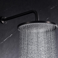 Ensemble de douche mural encastré en laiton certifié CE, mitigeur à poignée unique avec jets doux, puissants et pluie pour applications hôtelières et villas