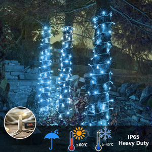 Guirnalda de Luces LED de Goma para Exteriores, Impermeable IP65, Luz Blanca Fría, Control Inalámbrico, Multifunción, para Navidad y Halloween - Product Image 1