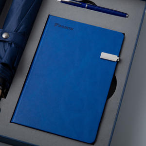 NOUVEAU carnet de notes d'entreprise A5 manche en bois parapluie pliant bureau commerce coffret cadeau <span class=keywords><strong>plus</strong></span> logo ensemble cadeau pour les entreprises - Product Image 4