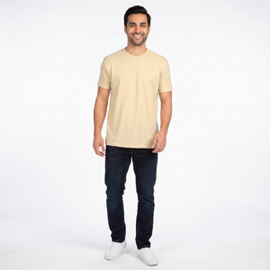 เสื้อยืดผู้ชาย 100% ผ้าฝ้าย แขนสั้น คอกลม ทรงพอดีตัว ยืดหยุ่น นุ่ม สบาย สไตล์คลาสสิก มีมากกว่า 20 สี เสื้อยืดคลาสสิกสำหรับผู้ชาย - Product Image 1