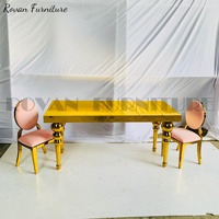 Support à gâteaux en acier inoxydable or, 10 pièces, décoration de fête, table à gâteau de mariage, chaises de fête pour enfants
