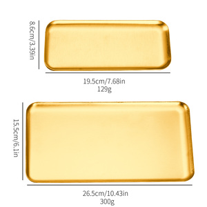 Modernas y lujosas bandejas <span class=keywords><strong>de</strong></span> acero inoxidable <span class=keywords><strong>para</strong></span> servir comida, coloridas y personalizadas, <span class=keywords><strong>para</strong></span> fiestas. - Product Image 1