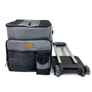 Katlanabilir serin kutu durumda kova dondurucu haddeleme barbekü piknik yalıtımlı sırt çantası arabası soğutucu çanta tekerlekli