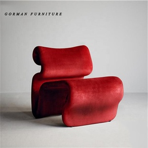 Gormann recliner eccetera sedia profilata fiocco astratto poltrona curva singola - Product Image 2