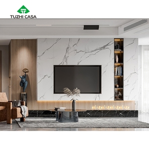 Meuble TV moderne de 65 pouces avec cheminée en bois massif de noyer, support mural avec <span class=keywords><strong>table</strong></span> - Product Image 1