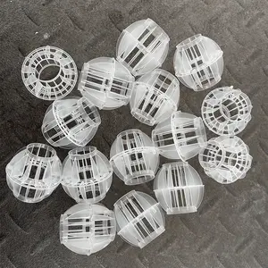 Polypropylene Scrubber Packing Plastic Tri Pack Bio Hollow Ball For Water Treatment