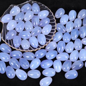 Natuurlijke blauwe chalcedoon handgesneden kristal gepolijste ovale eieren edelsteen yoni <span class=keywords><strong>massage</strong></span> tool voor vrouwen - Product Image 3