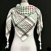 Keffiyeh Traditionnel Officiel de Palestine en Polyester Premium – Bandanas Arafat Hatta pour Tête et Cou – Shemagh Arabe Palestine Kuiffieh