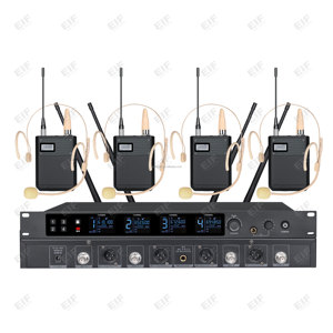 Microphone sans fil professionnel 4 canaux BD-66 XLR avec garantie 1 an - Réduction du bruit pour karaoké, performances et usage en église - Product Image 4