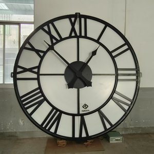 Relógio de Parede de Metal Silencioso de 90cm para Exterior, Moderno, Grande, Redondo, Dourado, Direto da Fábrica - Product Image 6