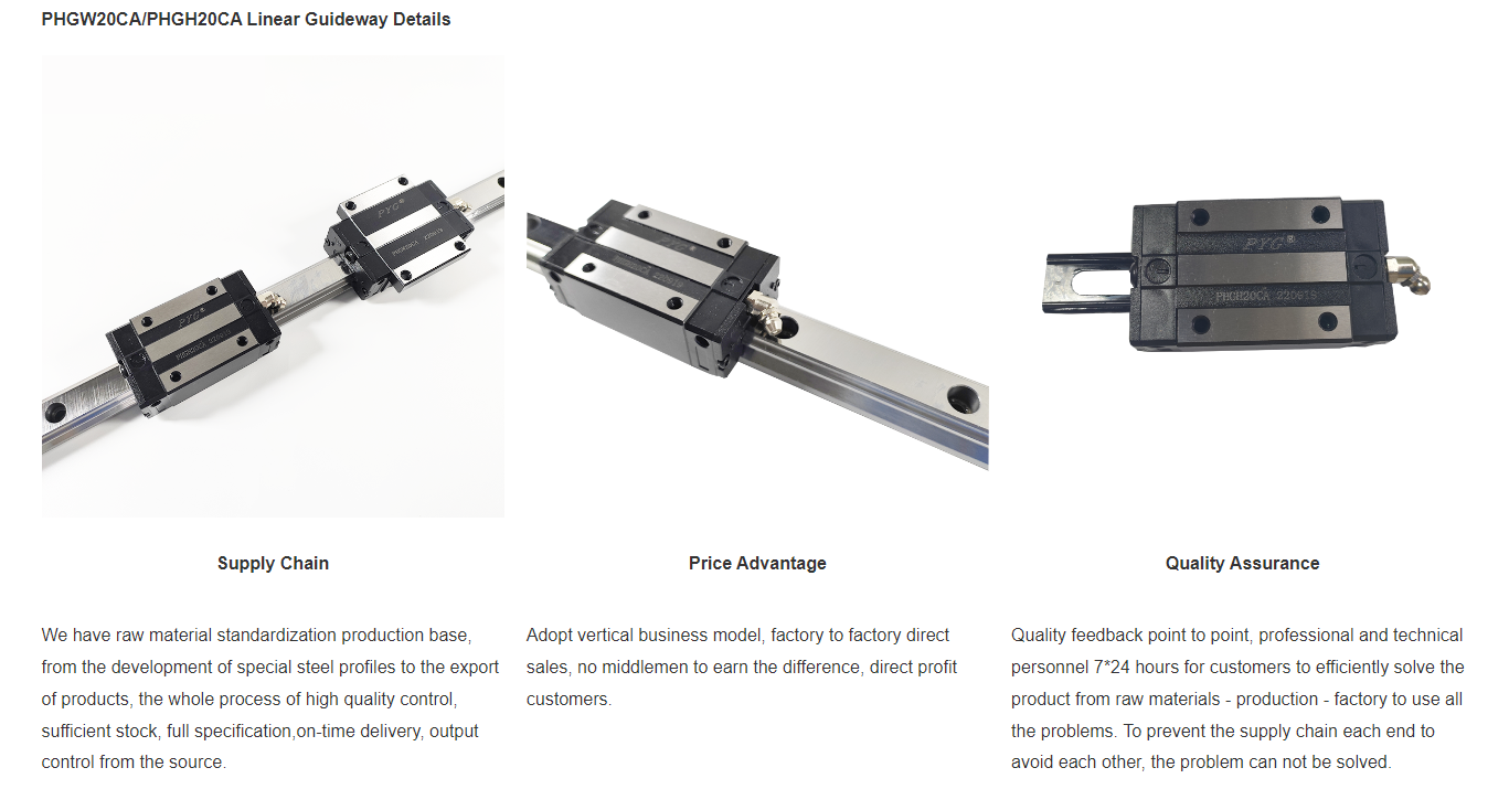 Rails Linéaires HGR20-2000mmx2 Blocsx4 Vis à Billes RM1605-2000mm BF12/BK12 CNC | CA