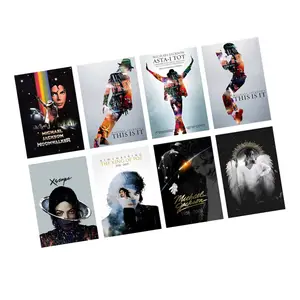 8PCS USA Superstar Michael Jackson 3d custom posters for teens room wall decoration scratch off poster